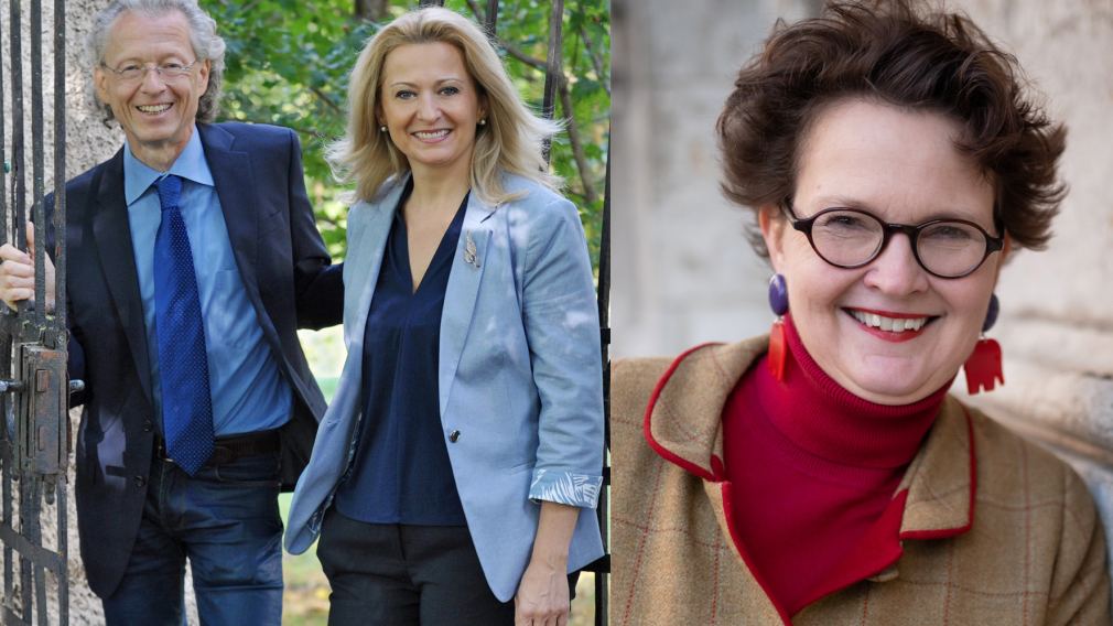 Pianist Robert Lehrbaumer, Sopranistin Renée Schüttengruber, und Sprecherin Marie-Theres Arnbom eröffnen die Saison der Meisterkonzerte in der Bühne im Hof. (Foto links: Wolfgang Mayer; rechts: Silke Ebster) 