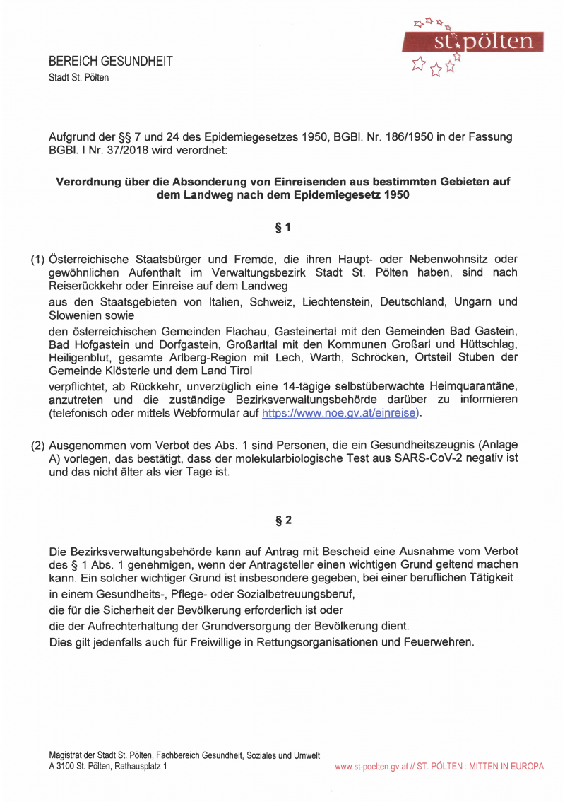 Verordnung Einreisende 23.03.2020 1