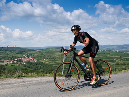 Radfahrer in der Wachau