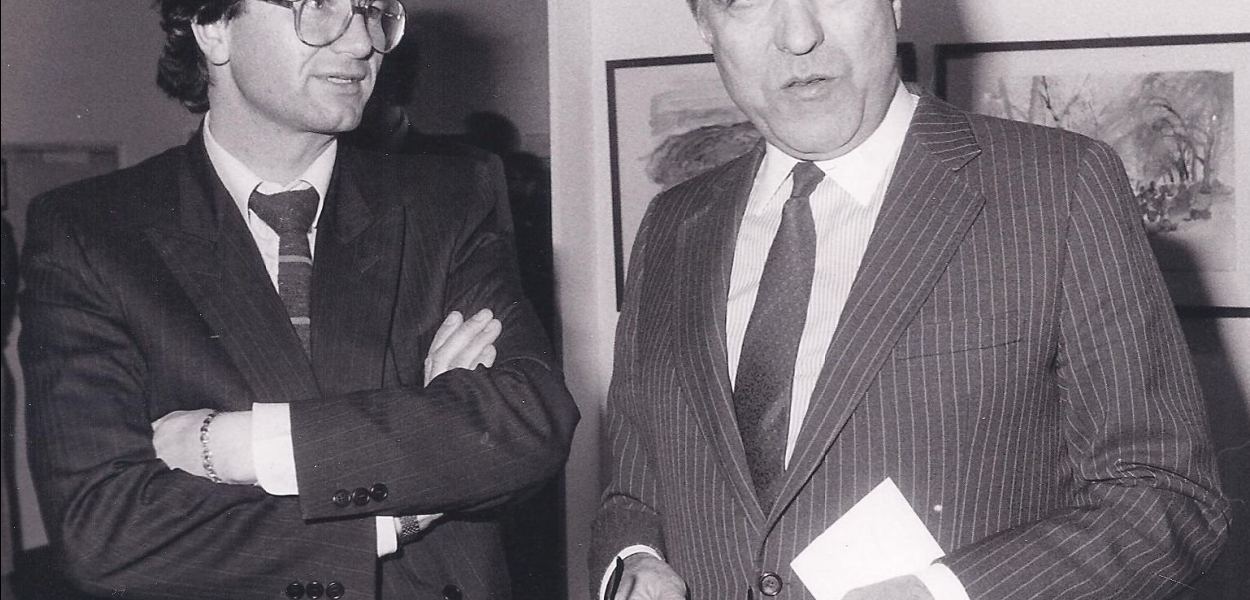 Der ehemalige Wiener Bürgermeister Helmut Zilk besuchte die Galerie Maringer.