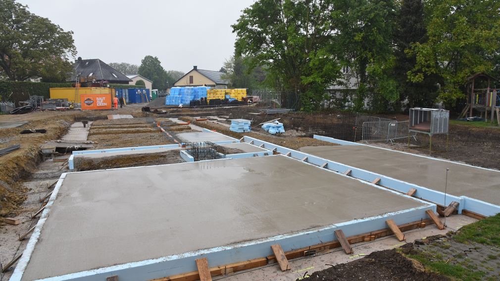 Die Fundamente für den Kindergarten Pottenbrunn. (Foto: Josef Vorlaufer)