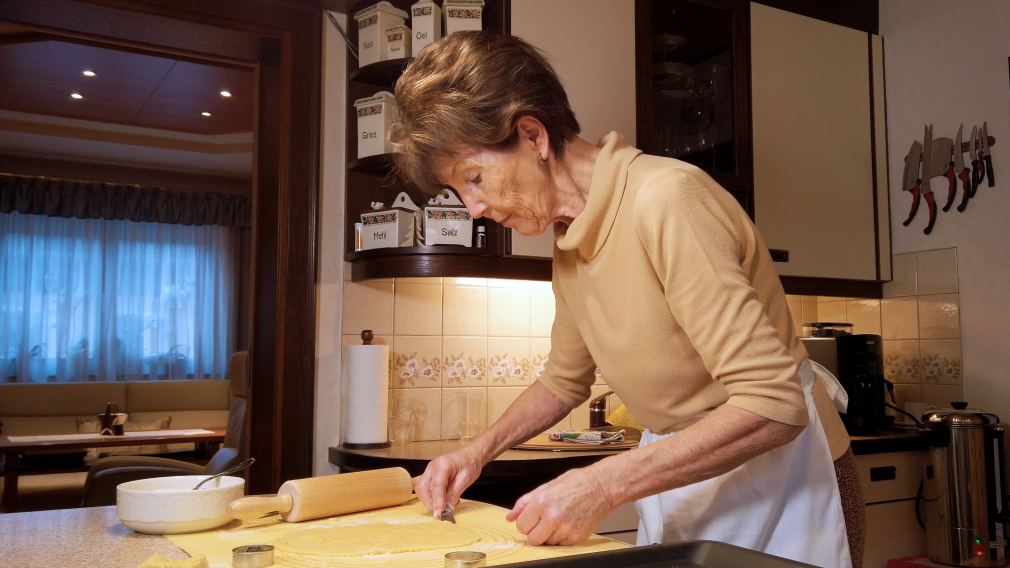 Monika Damböck beim Kekserlbacken.