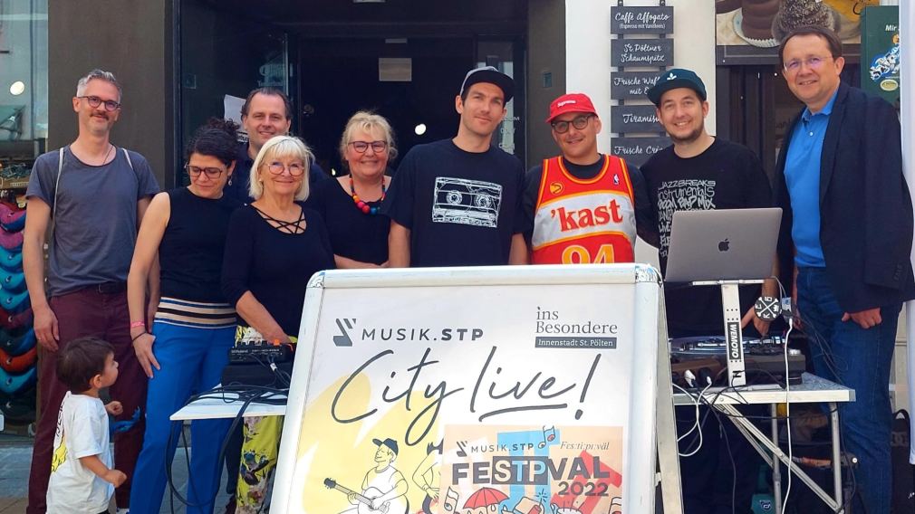 Auch Bürgermeister Matthias Stadler ließ sich musik.stp City live! mit Matin.Pz, e.kwality und Mr. Freed nicht entgehen.
