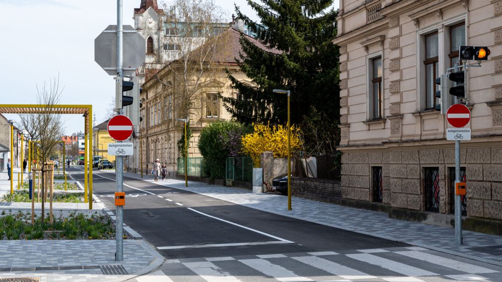 Der Abschnitt der Dr. Karl Renner-Promenade vom Linzer Tor aus Fotografiert. (Foto: Christian Krückel)