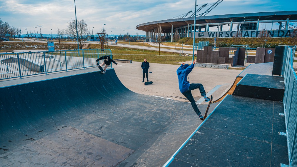 Bild von der neuen Rampe beim Skatepark. (Foto: Kalteis)