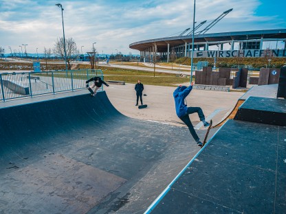 Bild von der neuen Rampe beim Skatepark. (Foto: Kalteis)