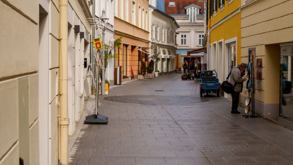 Foto der Marktgassen-Händler:innen in der Marktgasse. 