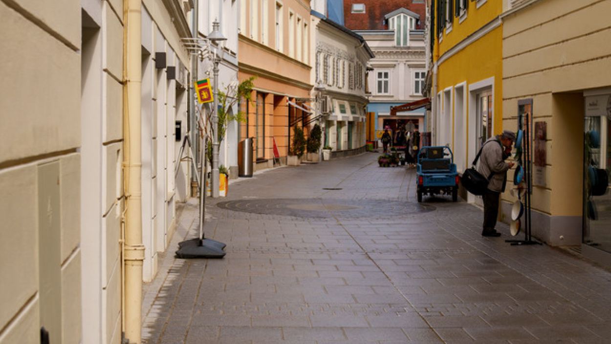 Foto der Marktgassen-Händler:innen in der Marktgasse. 