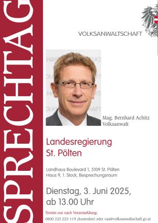 Sprechtag Volksanwalt 3. Juni 2025