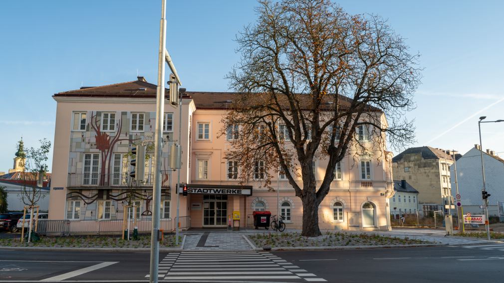 Ein Foto der Baustelle in der Dr. Karl Renner-Promenade zwischen Linzertor und Schulgasse. (Foto: Christian Krückel)