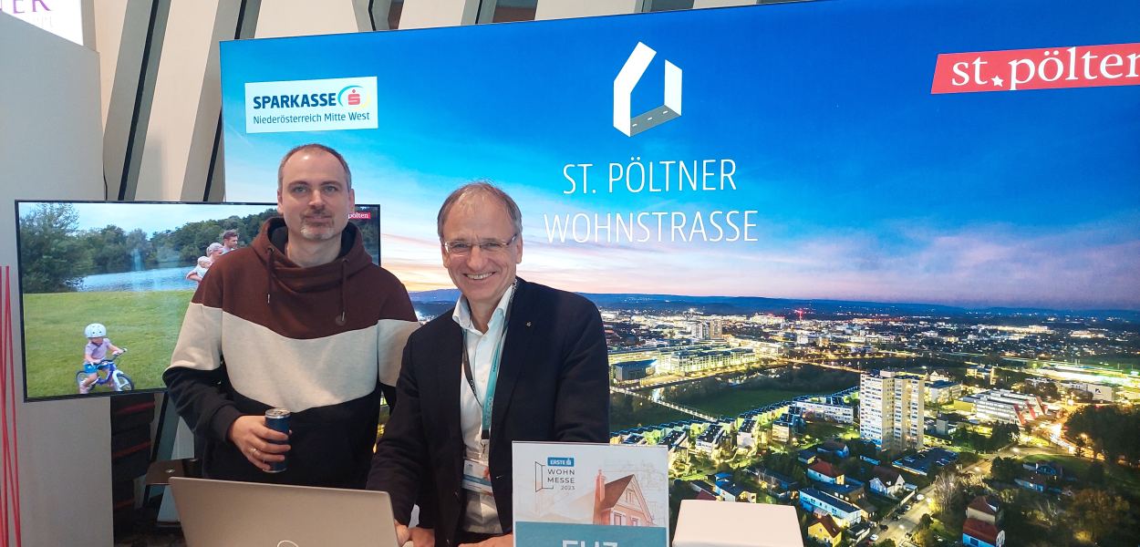 Foto vom Stand bei der Wohnmesse. (Foto: Stadt St. Pölten)