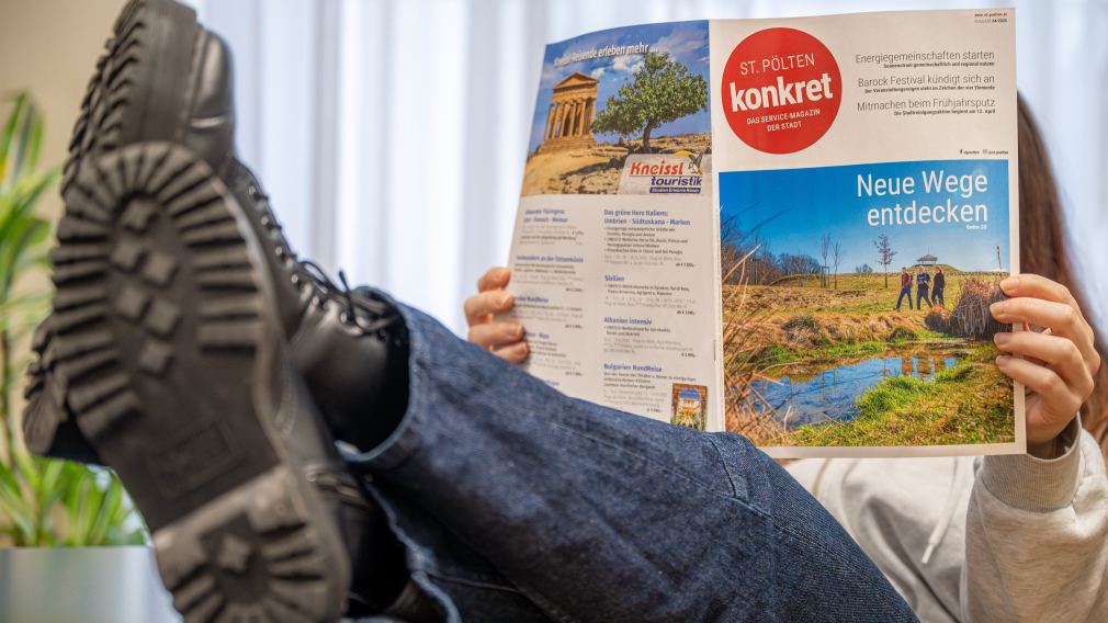 Das neue St. Pölten Konkret Magazin. (Foto: Christian Krückel)