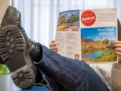 Das neue St. Pölten Konkret Magazin. (Foto: Christian Krückel)