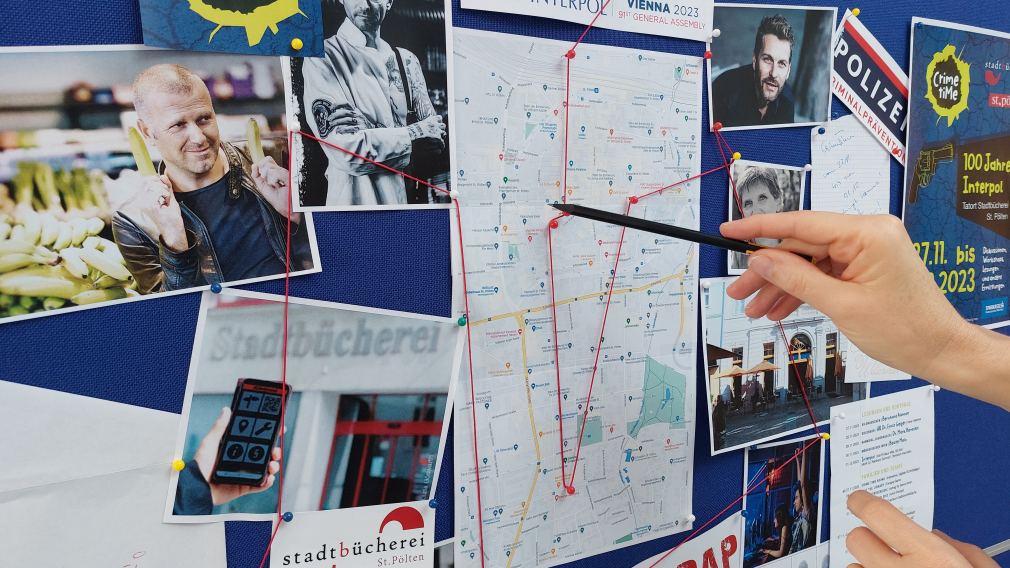 Diskussionen, Workshops, Lesungen und andere Ermittlungen erwarten die Besucher:innen bei der CrimeTime in St. Pölten.  (Foto: Stadtbücherei)