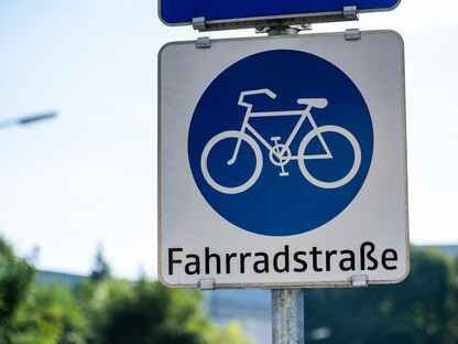 Ein Fahrradstraßen-Verkehrsschild. (Foto: Christian Krückel)