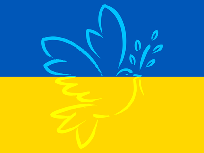 Ukraine Flagge mit Friedenstaube. (Foto: pixabay | bookdragon)