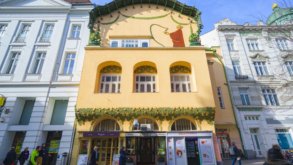 Das Stöhr-Haus von Architekt Josef Maria Olbrich in der Kremser Gasse ist eines der bedeutendsten Jugendstilgebäude in St. Pölten. Foto: Arman Kalteis