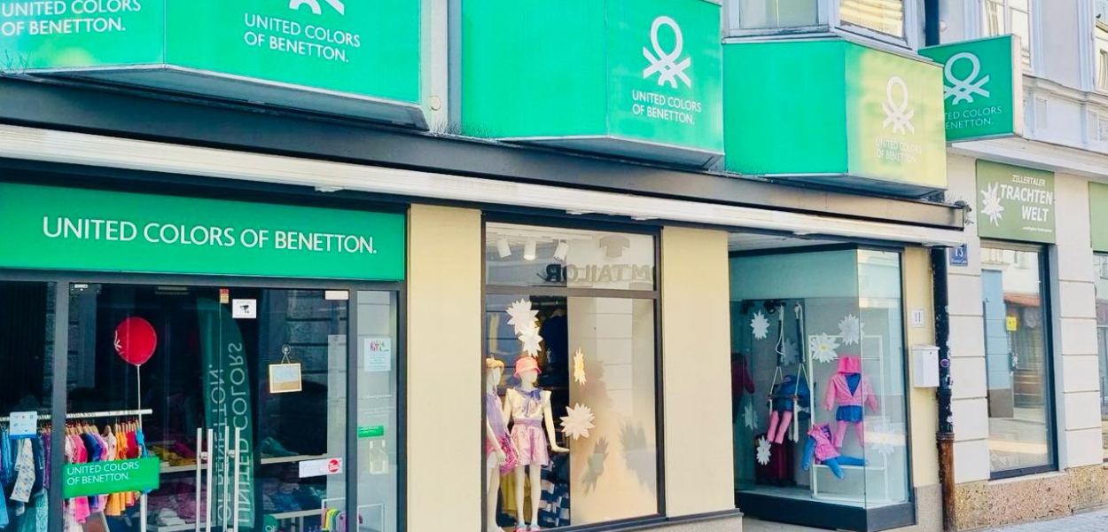 Benetton Kindergeschäft in der St. Pöltner Innenstadt von außen. Foto: Benetton St. Pölten/Christina Lenart