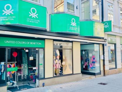Benetton Kindergeschäft in der St. Pöltner Innenstadt von außen. Foto: Benetton St. Pölten/Christina Lenart
