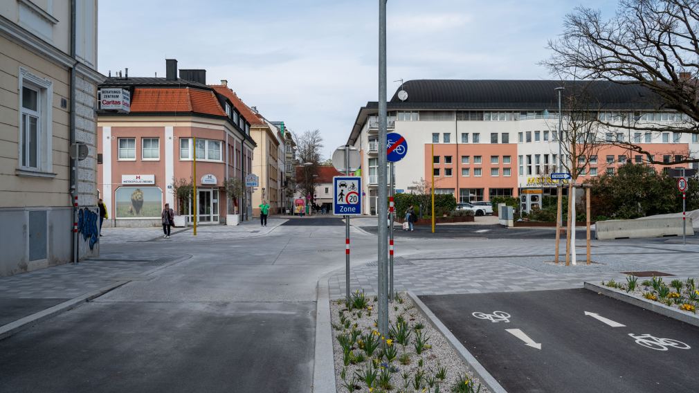 Der Abschnitt der Dr. Karl Renner-Promenade vom Linzer Tor aus Fotografiert. (Foto: Christian Krückel)