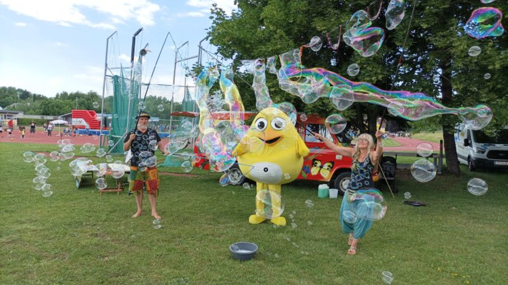Bubbles4you mit UGOTCHI beim SPORTUNION St. Pölten Familiensportfest