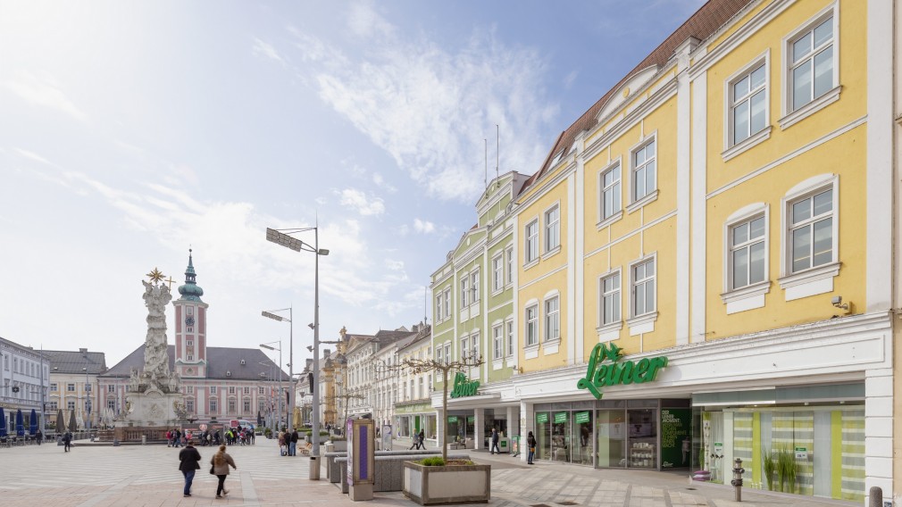 Möbelhaus Leiner am Rathausplatz St. Pölten. (Foto: Franz Brück)