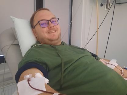 Lukas (27) aus Pasching spendete seine gesunden Stammzellen an einen Mann mittleren Alters in Mitteleuropa. Foto: Geben für Leben