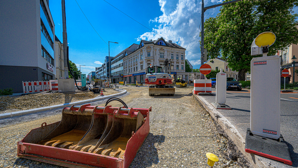 Die aktuelle Baustelle in der Linzerstraße. (Foto: Arman Kalteis)
