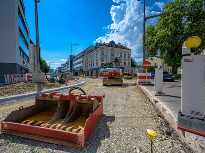 Die aktuelle Baustelle in der Linzerstraße. (Foto: Arman Kalteis)