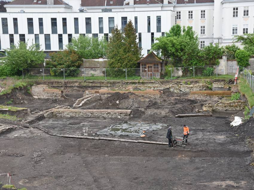 Die archäologischen Ausgrabungen auf dem Grund der Diözese St. Pölten. (Foto: Josef Vorlaufer)