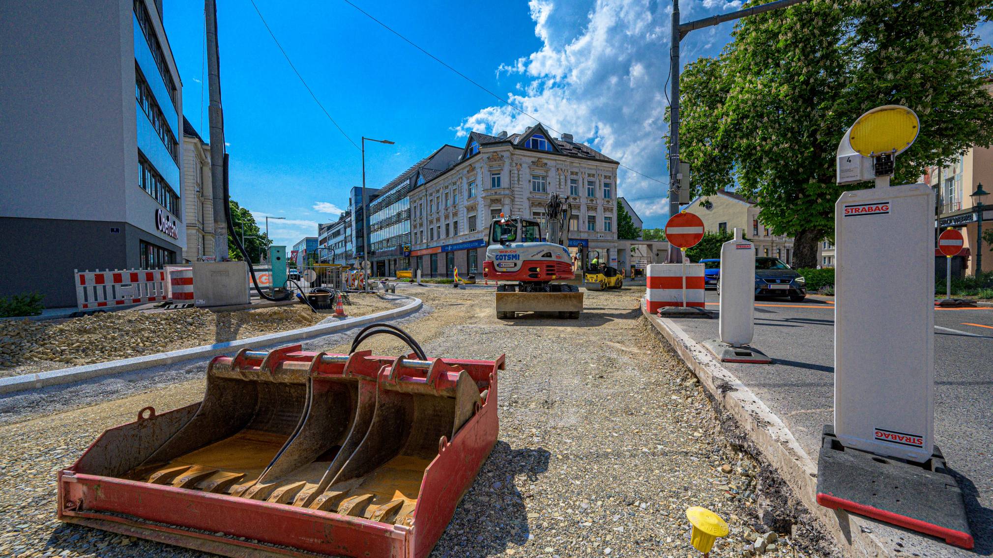 Die aktuelle Baustelle in der Linzerstraße. (Foto: Arman Kalteis)