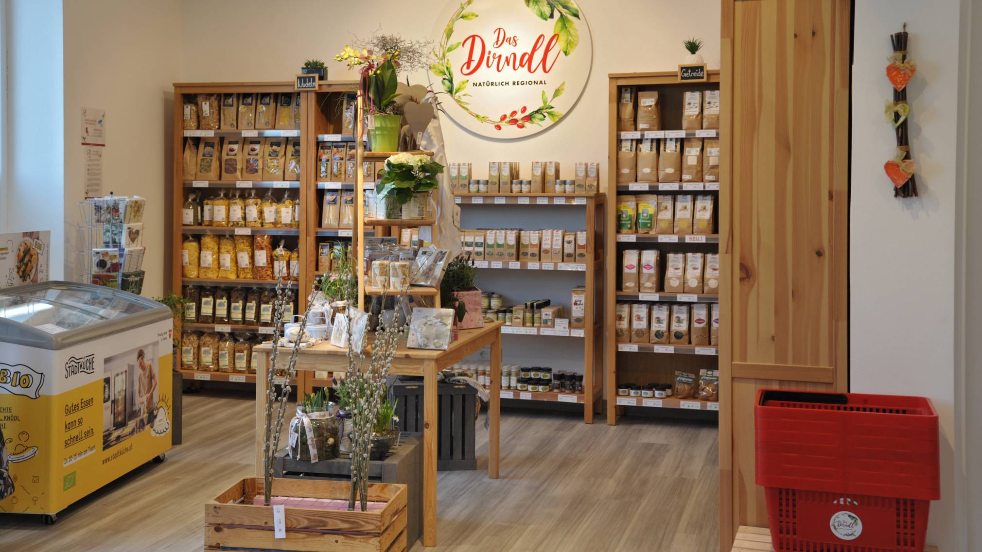 Foto vom Ladeninneren am Standort Zwetzbachermühle.