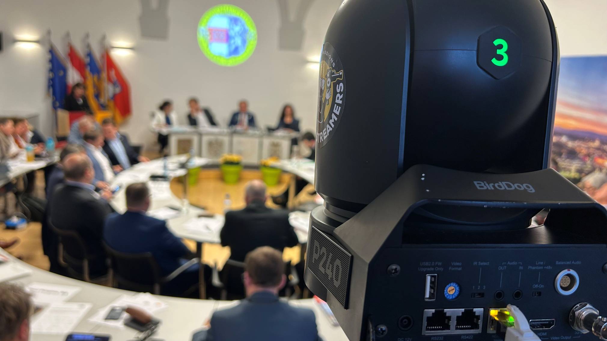 Kamera im Sitzungssaal. (Foto: KainZ)